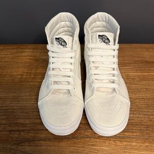 Vans Sk8-Hi High Top Sneakers White Size W 6 M 4.5 NEW